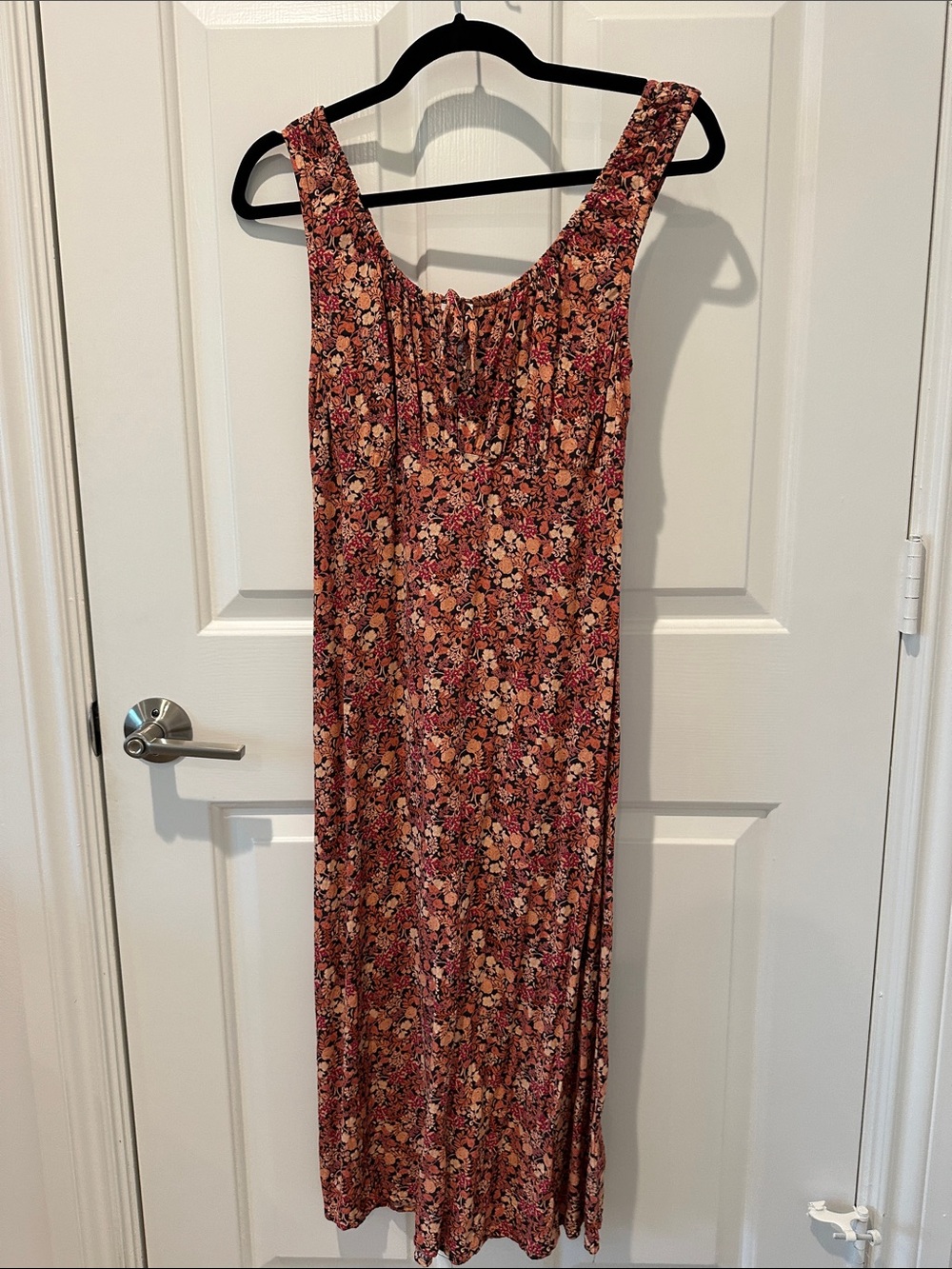 Old Navy Rust-Pink Floral Maxi Dress